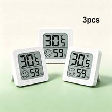 1 buah, 2 buah, 3 buah Termometer Higrometer Mini Portabel, Termometer & Kelembaban Ganda Digital LCD, Termometer Higrometer Dinding untuk Rumah, Kantor, Kamar Bayi, Ruang Ganti, Reptil, Putih, Termometer Dalam Ruangan - Termometer dan higrometer - View 3