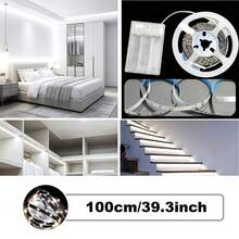 Battery Powered LED Light Strip (Batteries Not Included), Warm White & Bright White, Wireless Switch Control, Suitable For TV Backlight, Party, Bedroom, Camping, DIY Home Decor, Perfect Choice For Thanksgiving - 彩色 - 查看 4