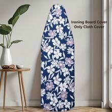 1pc Ironing Board Cover (Upgraded Version) Thickened With Padding, White Floral Print, Upgraded Elastic Edge Easy To Install, Durable And Washable, Upgraded Larger And Thicker Size Fits Most Standard Ironing Boards, Fashionable Laundry Room Home Decor Accessory, Only Includes Ironing Board Cover - White Leaves - View 8
