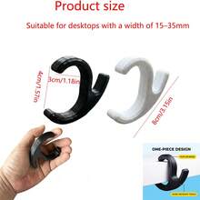 Portable Desktop Side Bag Hook, No Drilling Required, Detachable Desk Edge Hanging Rack, Double Hook Storage Organizer, Suitable For Student Dorms And Classrooms - Multicolor - View 2