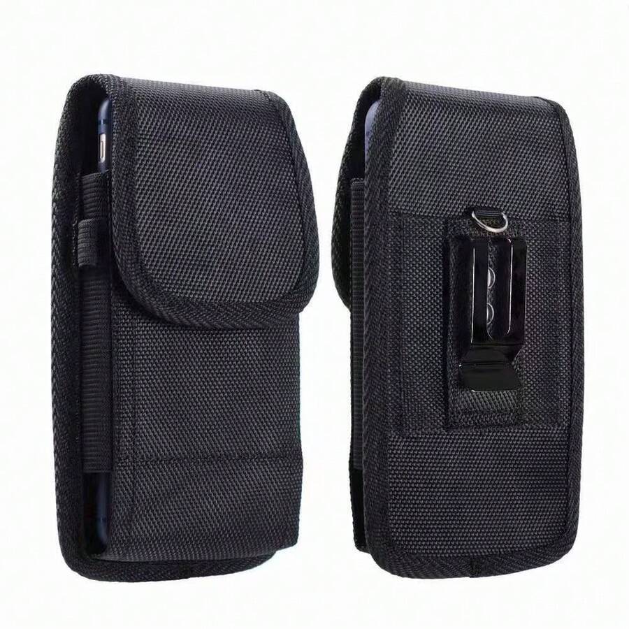 Nylon Phone Waist Belt Pouch Suitable For IPhone - Black - View 1
