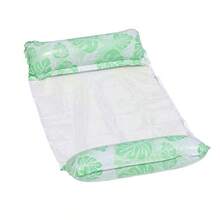 4-In-1 Multifunctional Inflatable Water Hammock, Suitable For Adults Pool, Beach And Water Activities, Multifunctional PVC Pool Floating Bed, Lounge Chair And Raft Function, Ideal For Travel And Home Pool - Monstera Leaves - View 9
