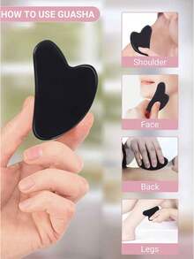 1PC Black Facial Massage Board, Beauty And Skincare Product, SPA, Self-Care, Skincare Tool, Facial Care, Beauty Therapist Supplies, Massage, Facial Massage Tool - Black - View 2