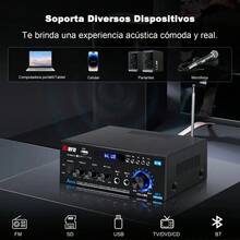 Amplificador USB Bluetooth Audio AK45 Mini Estéreo 2 Canales para Casa 80W RCA Radio FM Hzero - Tipo de Enchufe A USA (110-127V) - Ver 5