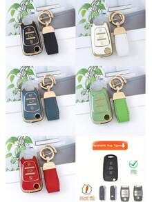 三键翻盖钥匙扣套，适用于 i20、i30、ix35、i35、Accent、Kia、Picanto、Sportage、K5 等车型，时尚女士钥匙扣 - 羅馬數字扣 - 查看 14