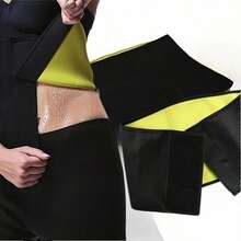 Sweat-Wicking Waist Belt Made Of Temperature-Control Fiber Fabric, Quickly Forms Heat Reflection And Heat Circulation, Promotes Sweating And Sauna Body Shaping - Black - View 8