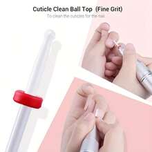 Kit com 7 Peças de Cabeças de Lixamento de Unhas de Cerâmica, Brocas Rotativas de Precisão Resistentes ao Calor com Escova de Poeira para Todos os Tipos de Trabalho de Refinamento de Superfície de Unhas - Multicolorido - Visão 7