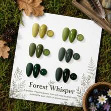 Beetles 6 Colors Forest Whisper Green Gel Nail Polish Set, Green Gel Polish Kit, Soak Off UV LED Summer Nail Art Manicure - 6 Colors Forest Whisper Green - 查看 2
