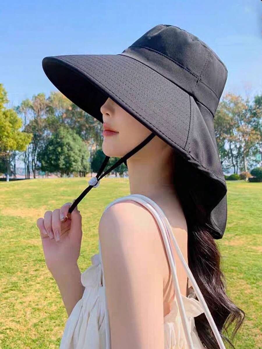 Women's Reversible Bucket Hat, Minimalist Versatile Design, Colorful Wide Brim Sun Hat, UV Protection, Suitable For Outdoor - Multicolor - View 1