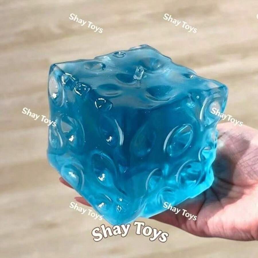 [Soft]Glacier Giant Transparent Cheese Soft Toy, Filled With Maltose Material, Suitable For Daily Office Use, As A Gift, For Birthday Celebrations, Halloween, Christmas, Holiday Parties, Relieving Office Stress And Adding Fun - Multicolor - View 1