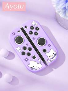 可愛貓咪保護殼，相容於 Switch/Switch OLED/Switch Lite/Switch 2 (2025)，無需取下保護殼即可安裝至底座 - 彩色 - 查看 13