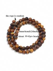 1 Strand 4/6/8/10mm Multicolor Natural Stone Beads Tourmaline Tiger Eye Agates Shell Loose Spacer Beads For Jewelry Making DIY Bracelets Accessories - Multicolor - View 38
