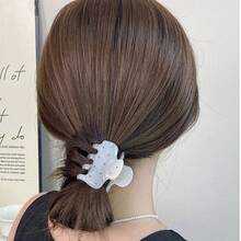 2 Peças Presilhas de Cabelo Estilo Coreano Novo Francês Branco Leite com Bolinhas, Presilhas de Cabelo Premium para Meio-Preso, Acessórios de Cabelo Elegantes - Multicolorido - Visão 8