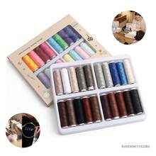 20 piezas/Set Hilo de poliéster para coser Hilo de bordado Set de hilo para acolchado a máquina Para costura a mano y a máquina - 20 piezas de colores mezclados - Ver 7