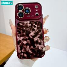 كوليف 1 قطعة غطاء هاتف بطبعة نمر، عدسة كريستال نافذة كبيرة، مادة PC+TPU، تصميم ريترو، غطاء حماية مضاد للسقوط، متوافق مع آيفون 17/17 برو/17 برو ماكس - نقشة جلد النمر - مشاهدة 2