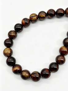 1pc Bohemian Round Bead Faux Agate Exaggerated Minimalist Women's Beaded Necklace Party Gathering Colorful Neck Chain - Mixed Colors Random - necklace - View 21