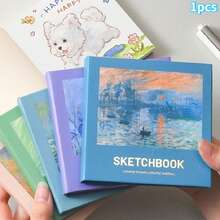 1pc Mini Grid Sketchbook, Portable Pocket Art Notebook, Blank Paper For Sketching, Drawing, Doodling, Oil Painting, Back To School Season,Enhancing Creativity, Beautifully Designed - Single Piece - View 1