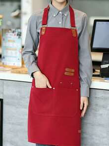 Customizable Chef Apron With Pockets And Adjustable Straps, Customizable Text, Logo, Name, And Graphics, Criss-Cross Design, Suitable For Restaurants, Food Service, And Cafes, Personalized Gift - Multicolor - View 48