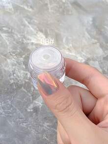月光效果美甲鏡面粉 (0.5g瓶裝)，極光閃爍功能，適用於美甲裝飾 - 彩色 - 查看 3