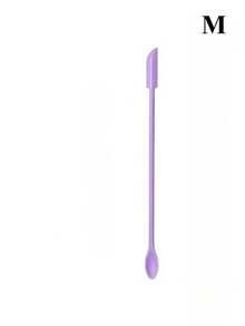 1/3 Set Silicone Spatula Set, Skincare Application Tool, Multiple Sizes Spatulas Suitable For Cosmetic Jars And Lotion Bottles, Silicone Cosmetic Spatula Set - Single-Head Bottle Spatula, For Skincare And Makeup - Purple - View 11