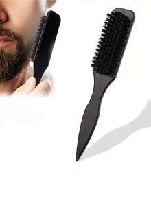 1pc Unisex Smooth Backcomb Beard Brush Boar Bristle Hair Brush Taming Frizz And Flyaways Edge Control Comb Volumizing Wooden Handle Comb Detangling Comb Hairline Control Comb Slip Comb Hair Comb Volumizing Wooden Handle Comb Edge Control Comb Plastic Hair Comb Creating Smooth Ponytail Bun - With Wide Pointed Tail Backcomb And Detangling Comb Convenient For Parting Styling Polishing And Smoothing Hair Creating Smooth Frizz-Free Hairstyle Suitable For Men And Women Recommended As Christmas Gift - Multicolor - View 6