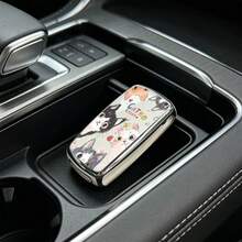1 Stück Autoschlüsselhülle mit niedlichem Muster, geeignet für Jetta Mk6, Polo Mk5, Golf Mk6, Tiguan Mk1, Passat B7, Passat NMS, Caddy Mk3, Beetle, Amarok, Touran Mk1. Hochwertige Soft-Touch-Oberfläche, blockiert das Signal nicht, Unisex. - 3-Tasten-Modell AA - Übersicht 9