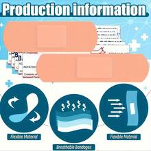 10/30/50/100/150/200pcs Self-Adhesive Wound Bandage Assortment, (72*25mm)+(72*19mm) Flexible Breathable Strips, Recommended Skin Care Strips, Suitable For Home, Office, Travel, Children And Adult Skin Care Products - View 5