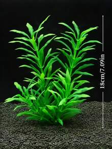 Artificial Aquarium Plant Decoration, Colorful Plastic Faux Water Grass With Lotus Leaf, Fish Tank Landscape Ornament, Suitable For Reptile Enclosure, Turtle Habitat, Tank Decor, Fixed Base, Non-Living Plant, Easy To Clean Aquarium Decoration - A - View 5