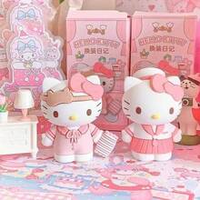 SANRIO 1件/3件/8件 Hello Kitty 換裝日記盲盒公仔娃娃，可愛桌面裝飾禮物 - 彩色 - 查看 4