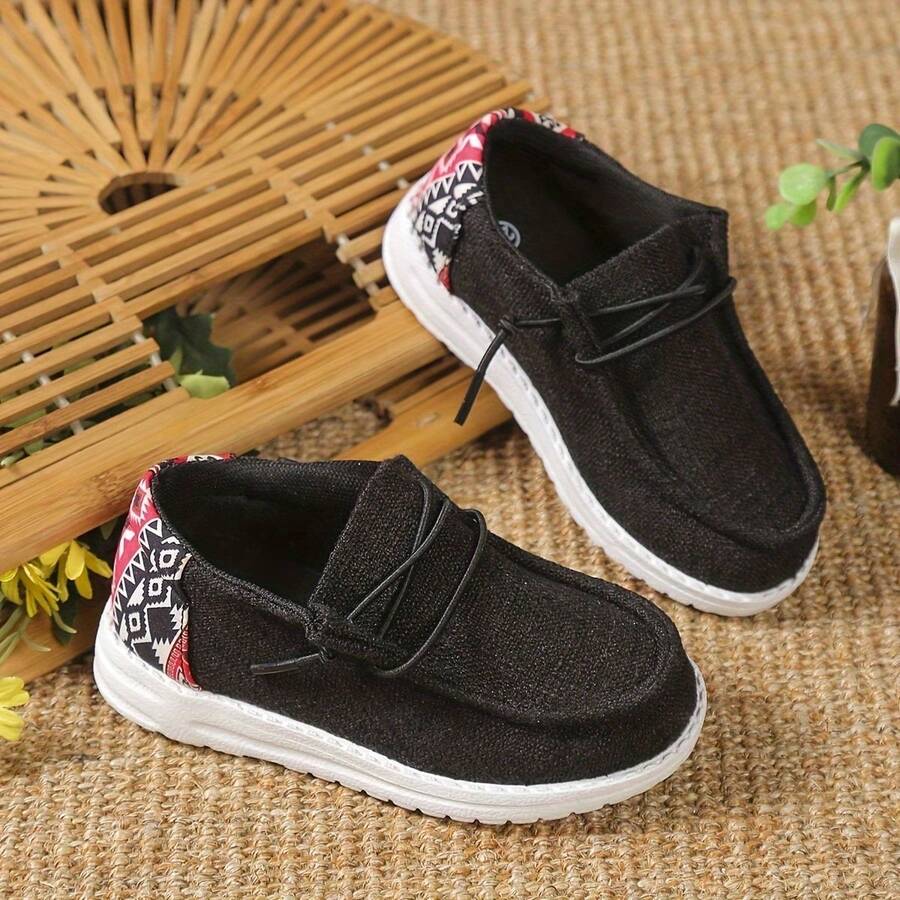 1 Pair Fashion, Casual, Lightweight, Classic, Beautiful Sneakers - black red - View 1