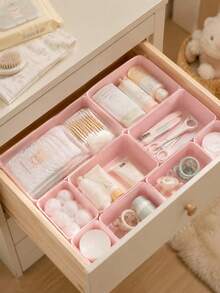 Multi-Size Plastic Drawer Organizer Tray Set, Suitable For Baby Nursery Essentials, Clothing, Socks, Diapers, Feeding Accessories, Toy Parts And Desktop Storage - Drawer Storage - View 5