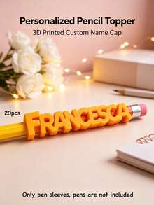 Customized Name 3D Printed PLA Pencil Topper, Personalized Back To School Small Gift, Cute Customized Stationery Gift, Pencil Topper Only, Pencil Not Included - Multicolor - View 13