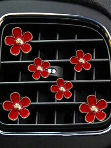 6pcs Alloy Daisy Car Air Vent Fragrance Clip Car Air Conditioner Decor - A - View 11