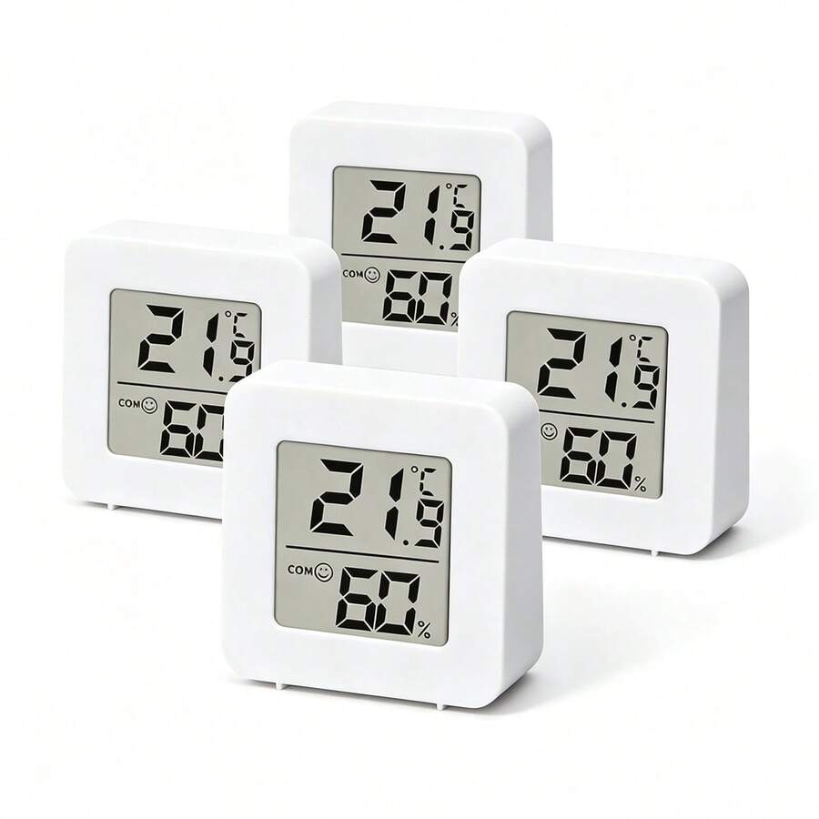3pcs/2pcs/1pc Electronic Thermometer, Intuitive Temperature & Humidity Display, Suitable For Indoor, Outdoor, Bedroom, Dining Room, Office, Reptile Habitat - View 1