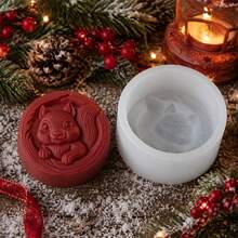 Christmas Squirrel Soap Silicone Mold 3D Cute Animal Embossed Design Handmade Soap Making Mold DIY Home Decor Craft Gift - Squirrel - View 5