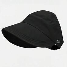 1 pieza Sombrero de ala ancha para mujer, protección UV, protección facial, adecuado para ciclismo al aire libre, diseño antivuelco, estilo plegable, estructura de malla superior, conveniente para la transpirabilidad de la coleta - multicolor - Ver 6