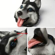 1pc Full Head Latex Mask, Black & White Husky Headpiece, Suitable For Halloween Party/Fun Cosplay Costume, Popular Hot Item - Husky - View 6