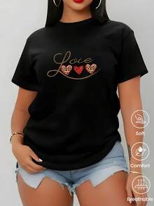 Plus Size T-Shirts - Black - View 1