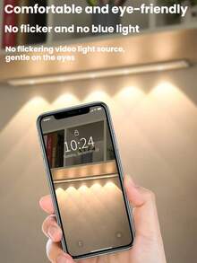 1個 LED 感應式櫥櫃燈，無線 LED 壁燈，感應燈，裝飾燈，LED 櫥櫃燈，客廳燈，LED 聚光燈，照明燈具，小夜燈，閱讀燈，3 種色溫，自黏式，200mAh，350mAh - 三色光 - 查看 7