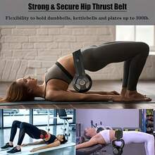 1pc Fitness Hip Thrust Training Band, For Weightlifting, Glute Workout Equipment, Adjustable Dumbbell Hip Thrust Training Band, Home Glute Trainer - Multicolor - View 9