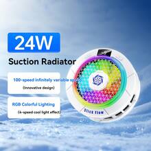Adsorption Phone Cooler K58 PRO 24W High Power Semiconductor Phone Cooler, With Magnetic Clip, Powerful Cooling, AI Intelligent Temperature Control, RGB Lighting, Suitable For Mobile Gaming - Multicolor - View 3