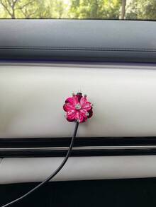 1PC Faux Crystal Bead Car Dashboard Data Cable Organizer Magnetic Cable Management Clip (Charging Cable Not Included) - Multicolor - View 8