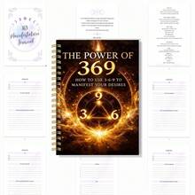 1本 A5 369顯化日記本，可撕頁，金箔封面，3-6-9吸引力法則筆記本，極簡螺旋裝訂，適合成人，追求大目標與日常使用的理想禮物 - 多色 - 查看 1