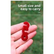 10pcs Outdoor Camping Aluminum Alloy Umbrella Rope Buckle Tent Pull Rope Accessories S-Type Wind Rope Buckle Three-Eye Open Rope Buckle - Multicolor - View 5