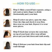 Deep Wave Clip In Hair Extensions Human Hair Brazilian Clip In Natural Black Color Clip Ins Remy Hair 16-26 Inch For Women - Natural Black - View 9