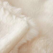 EDIMENS Faux Rabbit Fur Throw Blanket For Sofa, Reversible, Soft And Fluffy, Thick And Warm Plush Blanket For Sofa, Bed And Armchair, Decoration - 乳白色 - 查看 3