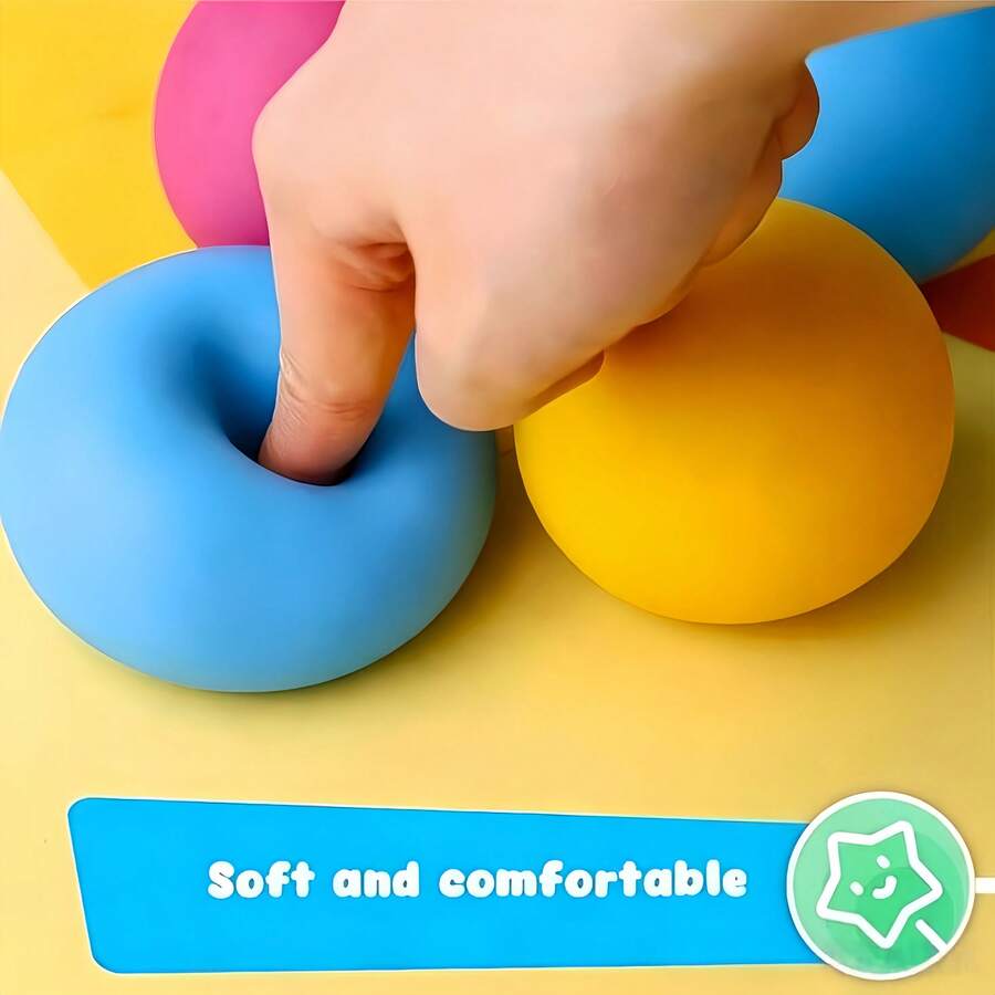 BEERUS Macaron einfarbiger langsam zurückfedernder Stressball, sensorisches Quetschspielzeug für die frühkindliche Bildung, lustiges Geschenk für die Schulferien - Verschiedenfarbig - Übersicht 1