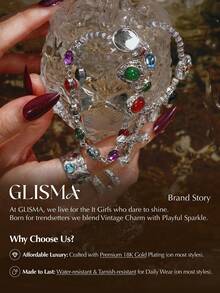 Glisma 1件银色心形链十字架吊坠项链，Y形多层十字架首饰套装 - 銀色 - 查看 6