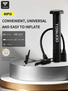 TOSUOD Automatic Rebound Labor-Saving Foot Pump High-Pressure Air Pump, Portable Dual-Use For Home And Outdoor, Compatible With Bicycle, Electric Scooter, Motorcycle, Basketball, Football, Ball, Cycling, Parking, Home Multi-Function Quick Inflation Tool - Multicolor - View 1