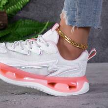 2026 Summer New Fashion Comfortable Soft Sole Sports Shoes Breathable Popcorn Sole Mesh Running Shoes For Women - White - View 8